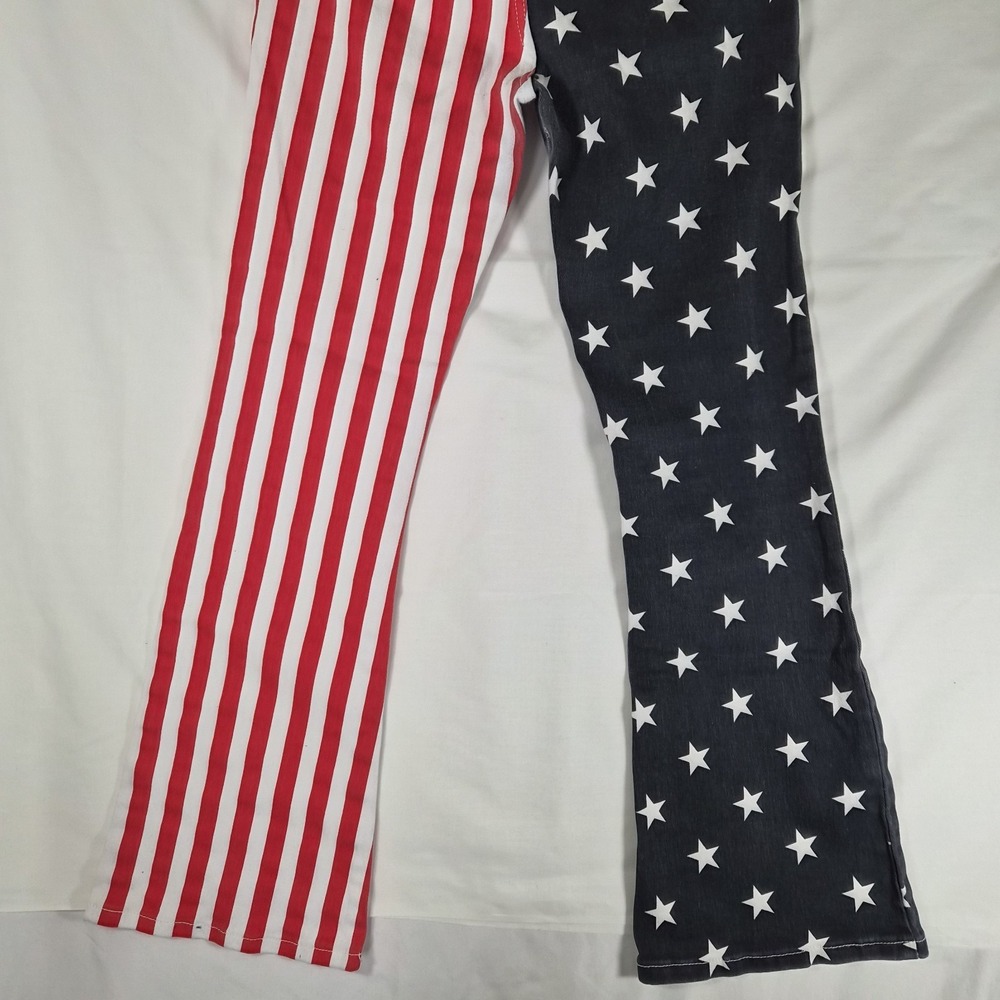 American Flag Jeans Womens US 6 Stars Stripes Red White Blue Patriotic‎ Bell... - Picture 11 of 14